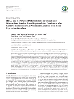 HULC and H19 Played Different Roles in Overall and Disease