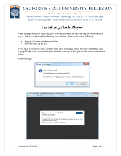 Installing Flash Player - Employee Training Center