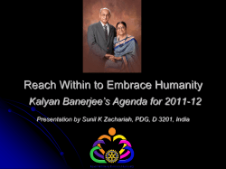 Reach Within to Embrace Humanity Kalyan Banerjee`s Agenda for