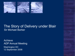 A Global Perspective on Accountability and Delivery Systems (Sir