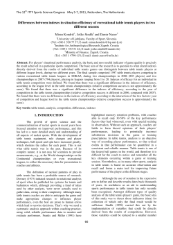 Differences between indexes in situation efficiency of