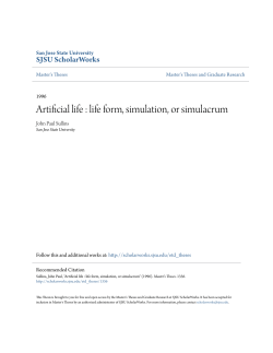 Artificial life : life form, simulation, or simulacrum