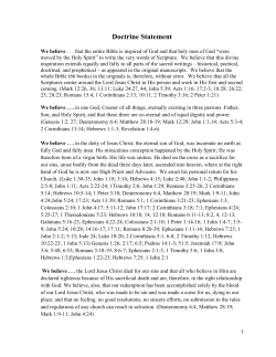 Please our full doctrinal statement.