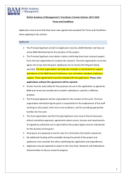 Terms and Conditions of The British Academy of Management`s