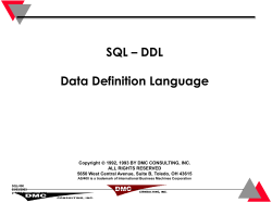 SQL Create Statement