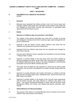 childrens play areas - Three Rivers District Council