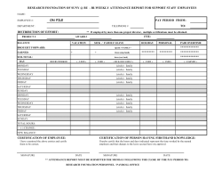 PAY PERIOD FROM: TO: \ DISTRIBUTION OF EFFORT: FTE