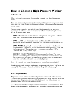 How to Choose a High-Pressure Washer