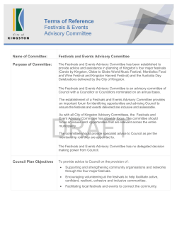 Festivals and Events Advisory Committee