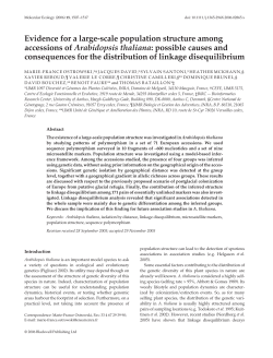 Evidence for a largescale population structure among - IJPB