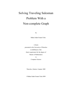 Solving Traveling Salesman Problem With a Non