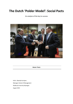 The Dutch `Polder Model`: Social Pacts