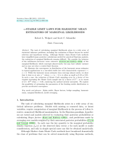 &alpha;-STABLE LIMIT LAWS FOR HARMONIC MEAN ESTIMATORS OF