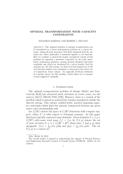 Optimal transportation with capacity constraints