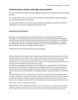 CoPalCam game sessions with high school students