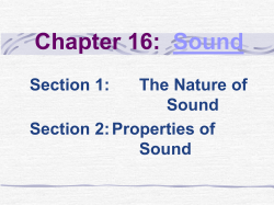 Chapter 16: Sound