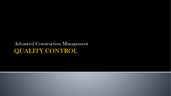 QUALITY CONTROL AND SAFETY