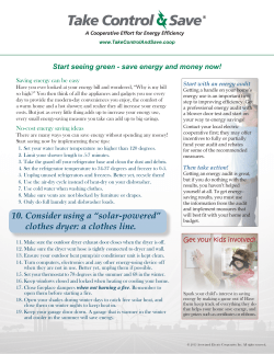 10. Consider using a &ldquo;solar-powered&rdquo; clothes dryer: a clothes line.
