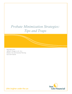 Probate Minimization Strategies: Tips and Traps