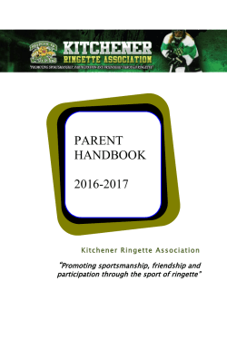 parent handbook 2016-2017 - Kitchener Ringette Association