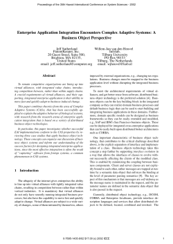 Enterprise Application Integration Encounters Complex Adaptive