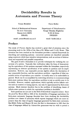 Decidability results in automata and process theory