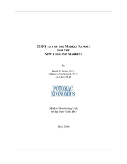 Market Monitoring Unit for the New York ISO May 2016