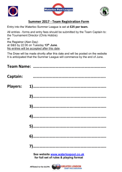 Team Name - Waterloo Pool League