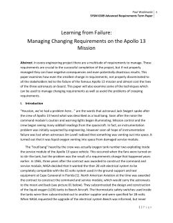 SYSM 6309 Advanced Requirements Term Paper