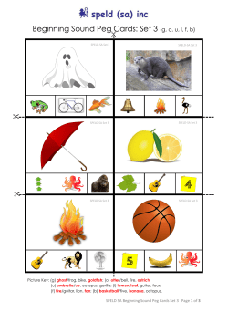 Beginning Sound Peg Cards: Set 3 (g, o, u, l, f, b) - Speld-sa
