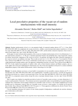 Local percolative properties of the vacant set of random
