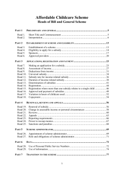 30.01.2017 Affordable Childcare Scheme
