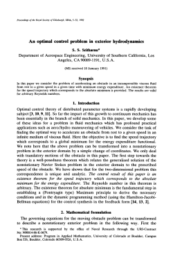 An optimal control problem in exterior hydrodynamics