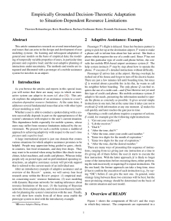 Empirically Grounded Decision-Theoretic Adaptation to Situation