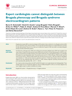 Expert cardiologists cannot distinguish between Brugada