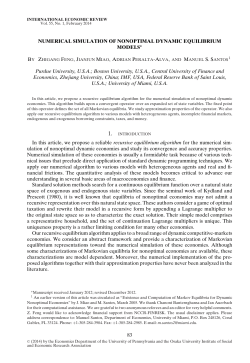 numerical simulation of nonoptimal dynamic equilibrium models