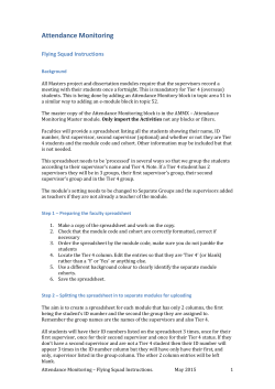 Attendance Monitoring Instructions for Flying Squad