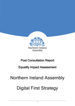 Northern Ireland Assembly Digital First Strategy
