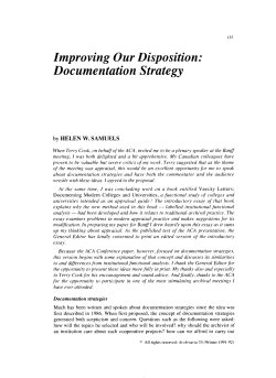 Documentation Strategy