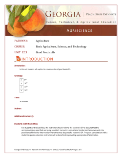 Unit 12.3 Good Feedstuffs