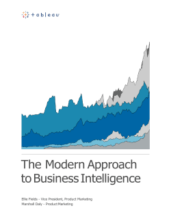 The Modern Approach to Business Intelligence