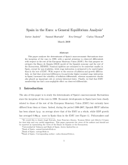 Spain in the Euro: a General Equilibrium Analysis