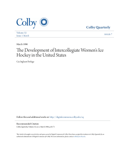 The Development of Intercollegiate Women`s Ice Hockey