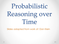 Probabilistic Reasoning over Time