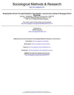 Studying Rare Events through Qualitative Case Studies: Lessons