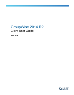 GroupWise 2014 R2 Client User Guide