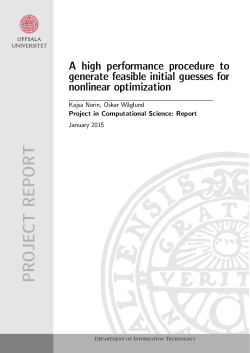 A high performance procedure for feasible initial guesses