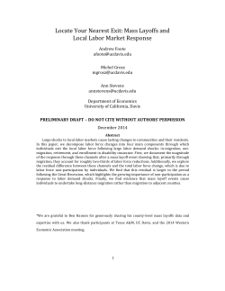 Locate Your Nearest Exit: Mass Layoffs and Local Labor Market