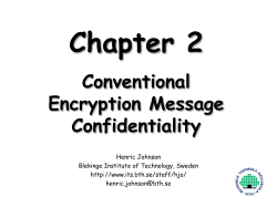 Conventional Encryption Principles