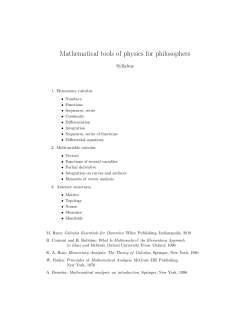 Mathematical tools of physics for philosophers